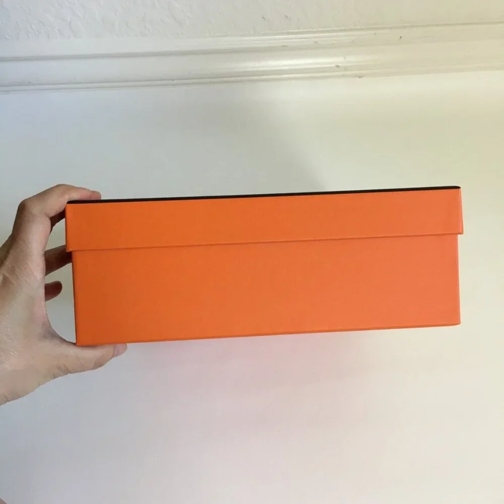Hermes Square Gift Box with Fabric Cushion Tissue Paper Accessory Gift Box